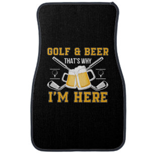 Beer Drinker Golf And Beer Birthday Car Floor Mat