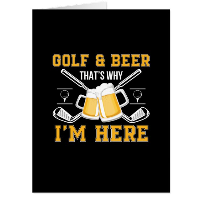 Beer Drinker Golf And Beer Birthday Card (Front)