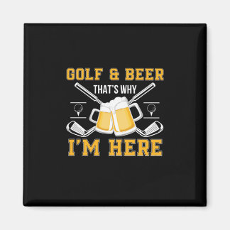 Beer Drinker Golf And Beer Birthday Magnet
