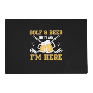 Beer Drinker Golf And Beer Birthday Placemat