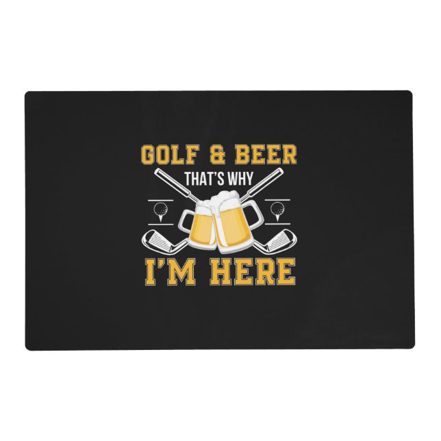 Beer Drinker Golf And Beer Birthday Placemat (Front)