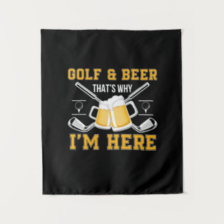 Beer Drinker Golf And Beer Birthday Tapestry