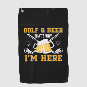 Beer Drinker Golf And Beer Birthday Towel