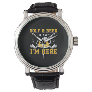 Beer Drinker Golf And Beer Birthday Watch