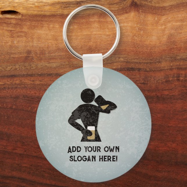 Beer Drinker, Home Brewer or Beerfest - own text Keychain (Front)