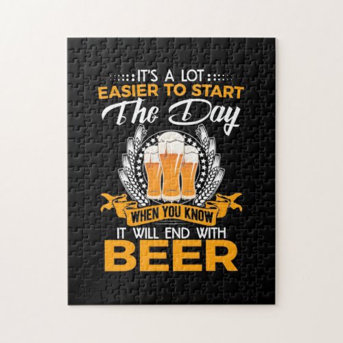 Beer Drinker It Will End With Beer Jigsaw Puzzle