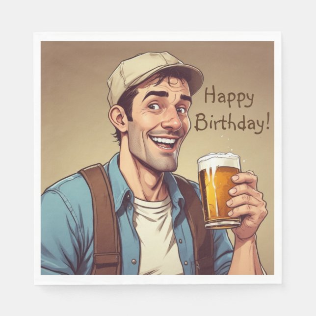 Beer Drinker  Napkins (Front)