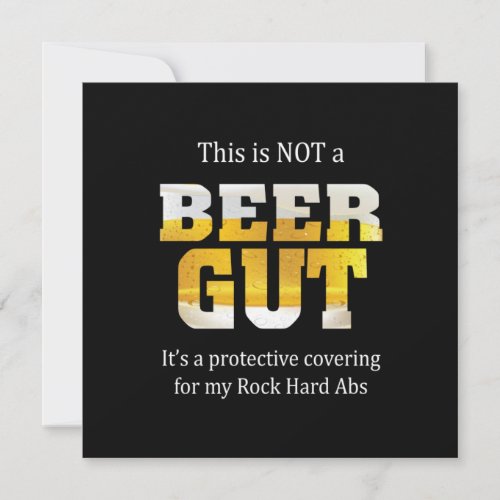 Beer Drinker Not a BEER GUT Birthday Invitation
