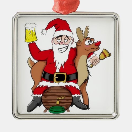 BEER DRINKING AND ADULT CHRISTMAS ORNAMENT