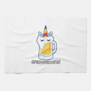 Beer Drinking Brewnicorn Cute Unicorn Party Brew M Kitchen Towel