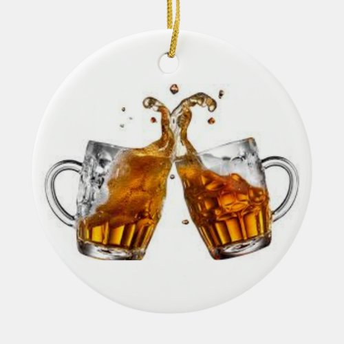 BEER DRINKING BUDDY CHRISTMAS ORNAMENT