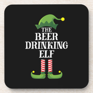 Beer Drinking Christmas Birthday Beverage Coaster