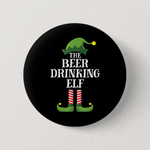 Beer Drinking Christmas Birthday Button