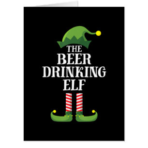 Beer Drinking Christmas Birthday Card