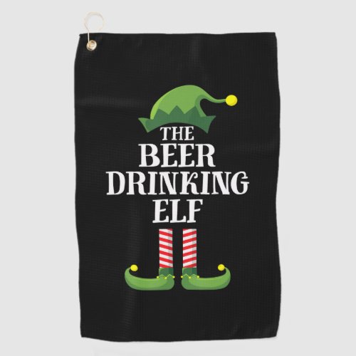 Beer Drinking Christmas Birthday Golf Towel