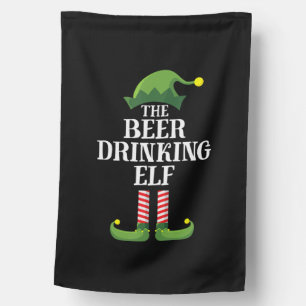 Beer Drinking Christmas Birthday House Flag