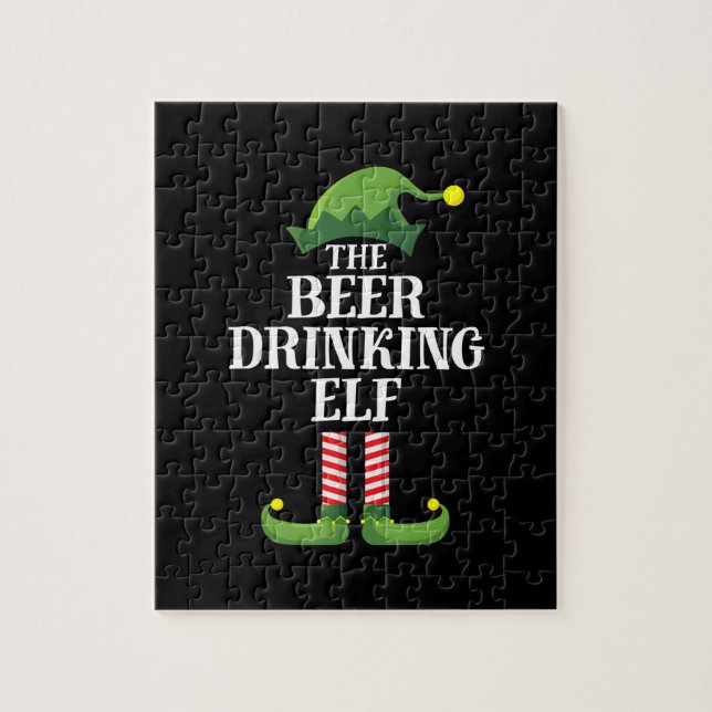 Beer Drinking Christmas Birthday Jigsaw Puzzle (Vertical)
