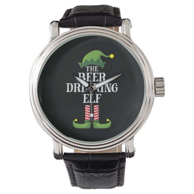 Beer Drinking Christmas Birthday Watch (Front)