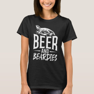 Beer Drinking Costume Bearded Dragon Owner Reptile T-Shirt