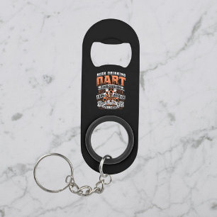 Beer Drinking Dart Throwing Viking Warrior  Keychain Bottle Opener