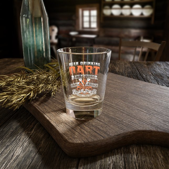 Beer Drinking Dart Viking Warrior - Dart Player Shot Glass (Creator Uploaded)