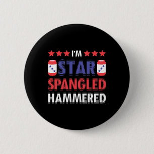 Beer Drinking Drinker Alcohol Funny 4th Of July Ha Button