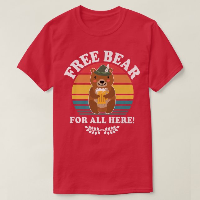 Beer drinking drinking drinker bear T-Shirt (Design Front)