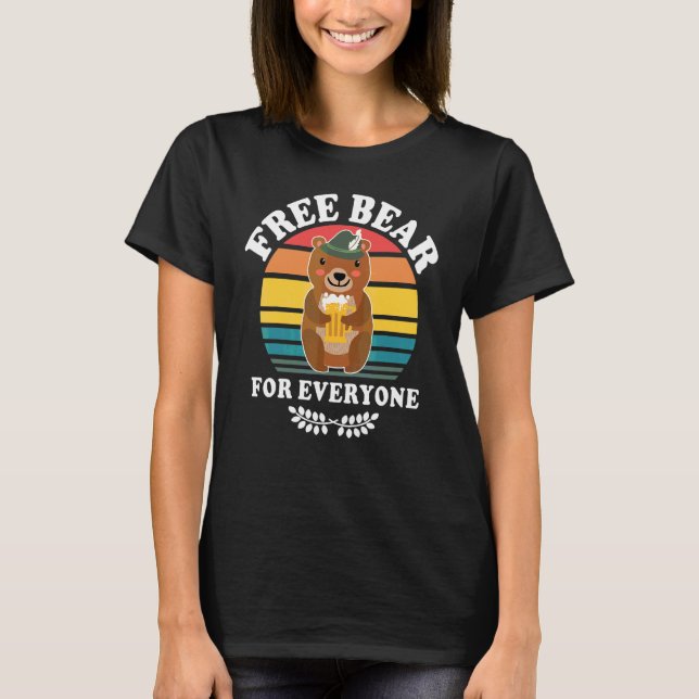 Beer Drinking Drinking Drinking Beer Drinker Bear  T-Shirt (Front)