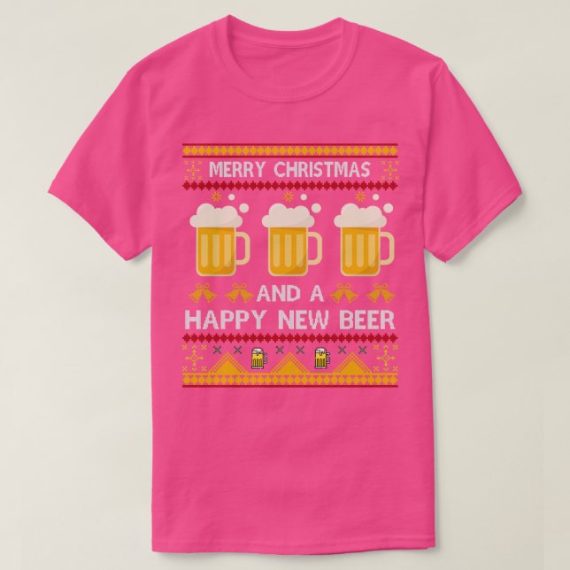 Beer Drinking Funny Christmas Ugly Sweater Beer  (Design Front)