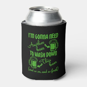 Beer Drinking Humor Can Cooler by MaeHemm at Zazzle
