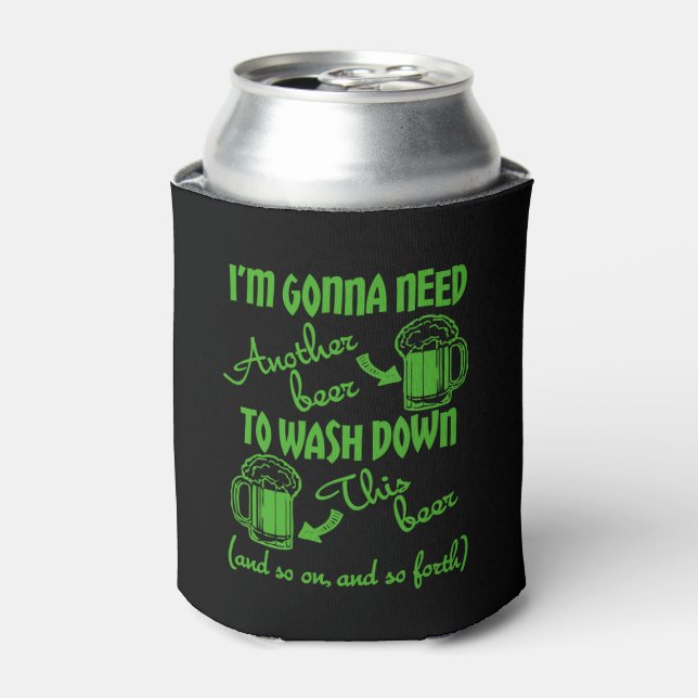 Beer Drinking Humor Can Cooler (Can Front)
