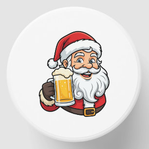 Beer Drinking Santa Claus Christmas Graphic Mini Candle Favors