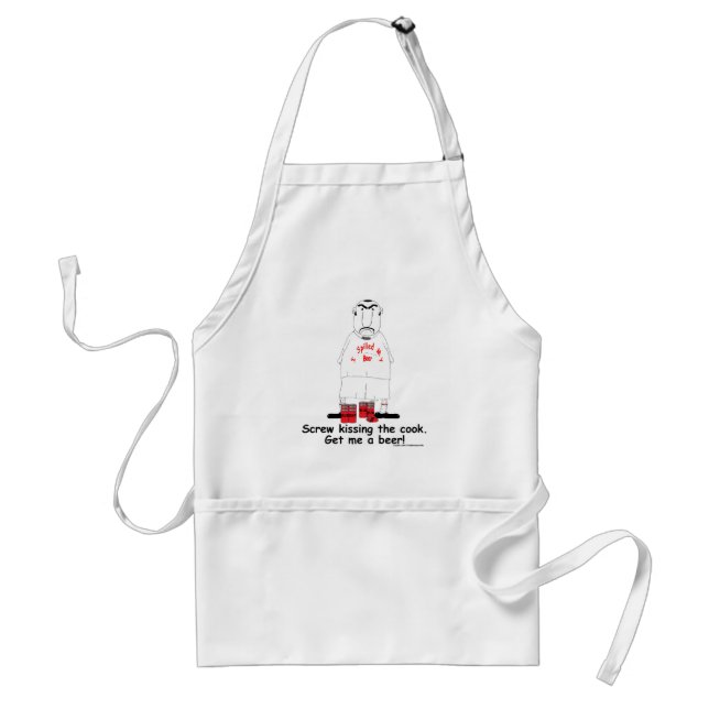 Beer Drinking Sarcastic, Grilling Crabby Cook Adult Apron (Front)