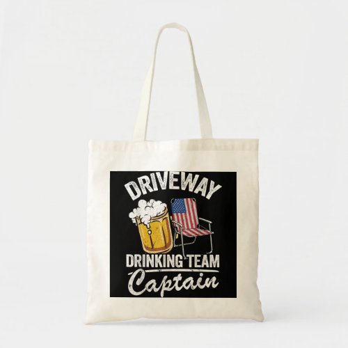 Beer Driveway Drinker US Flag Driveway Drinking Te Tote Bag