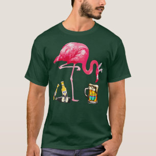 Beer Easter Day Flamingo Drinking Costume  T-Shirt