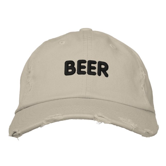 Beer Embroidered Baseball Hat (Front)