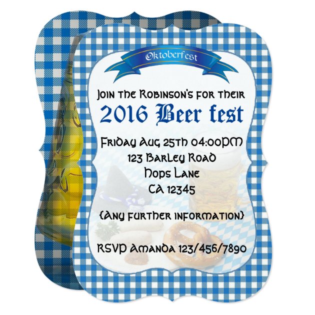 Beer Fest Party Personalized Invitation