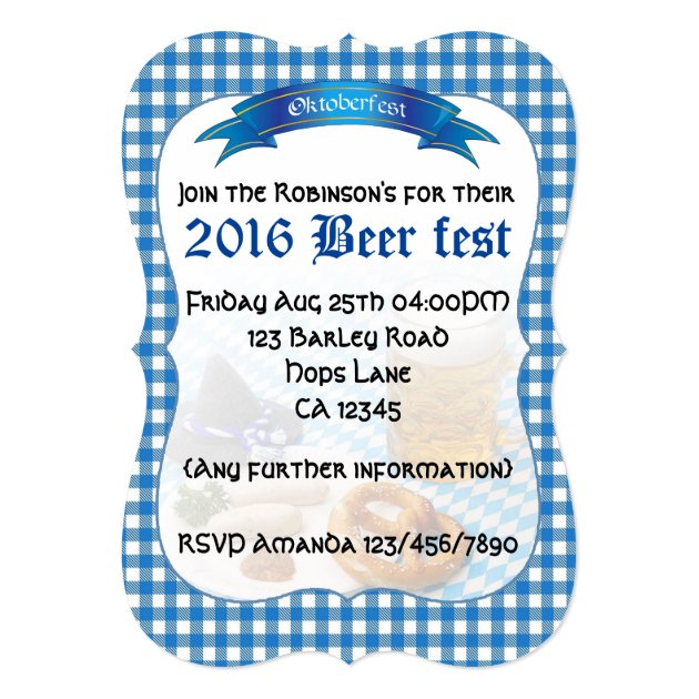 Beer Fest Party Personalized Invitation