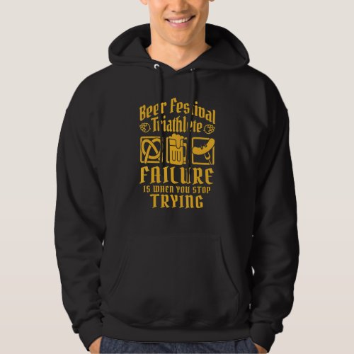 Beer Festival Triathlete   Pretzels  Beer And Brat Hoodie