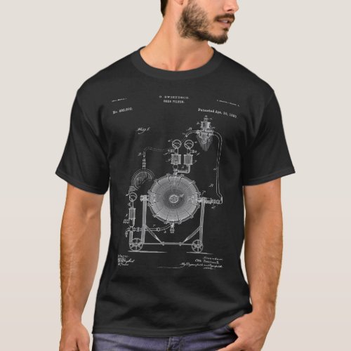 Beer Filter Patent Poster T_Shirt