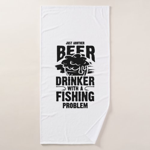 Beer Fishing Angling Fish Fishing Bath Towel