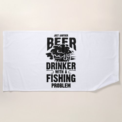 Beer Fishing Angling Fish Fishing Beach Towel