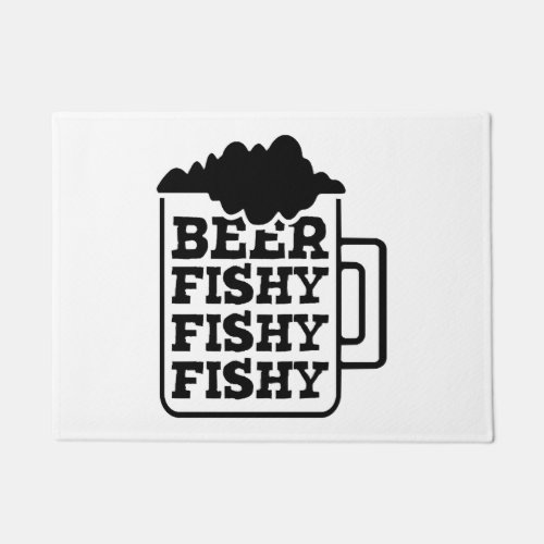 beer fishing fishing doormat