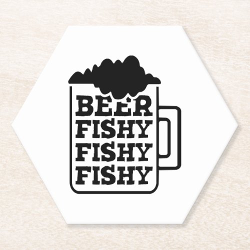 beer fishing fishing paper coaster