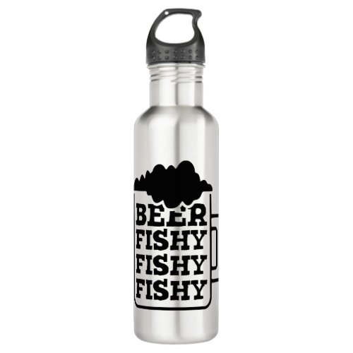 beer fishing fishing stainless steel water bottle