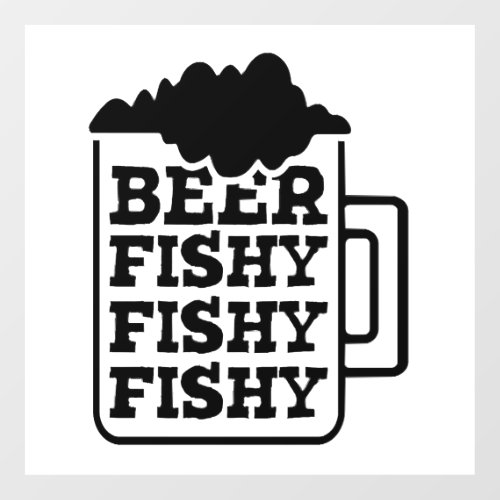 beer fishing fishing wall decal 