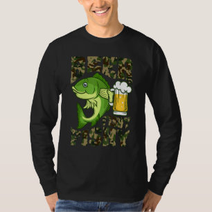 Beer Fishy Fishy For Fisherman Funny Camo Fishing T-Shirt