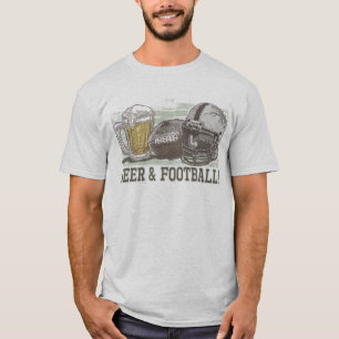 Beer & Football by Mudge Studios T-Shirt