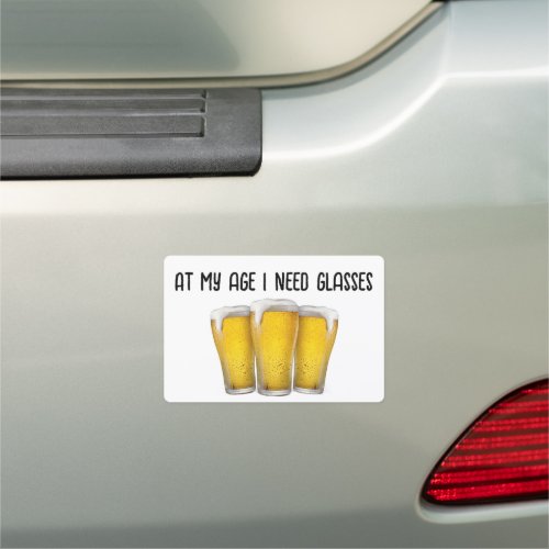 Beer For Old Age Car Magnet
