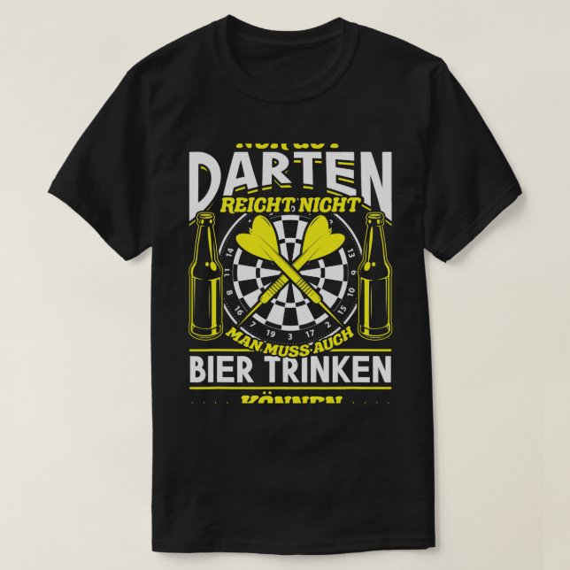 Beer Funny Dart Saying Beer Humour Darts Men T-Shirt (Design Front)